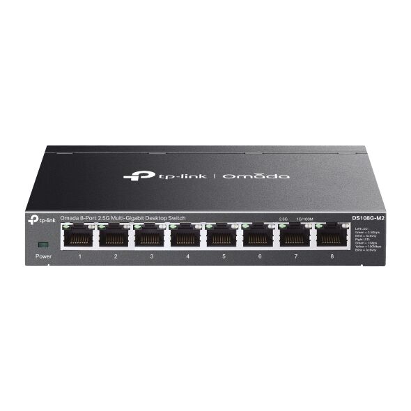 DS108G-M2 Omada 8-Port 2.5G Multi-Gigabit Unmanaged Desktop Switch ( Yönetilemez )
