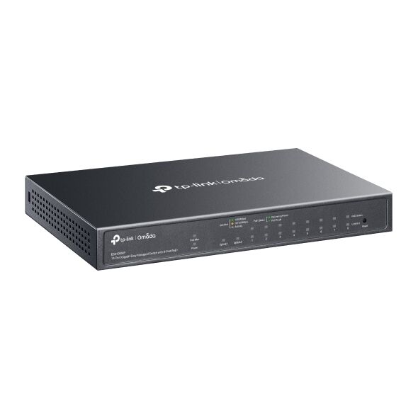 Omada ES210GMP 10-Port Gigabit Easy Managed Switch with 8-Port PoE+