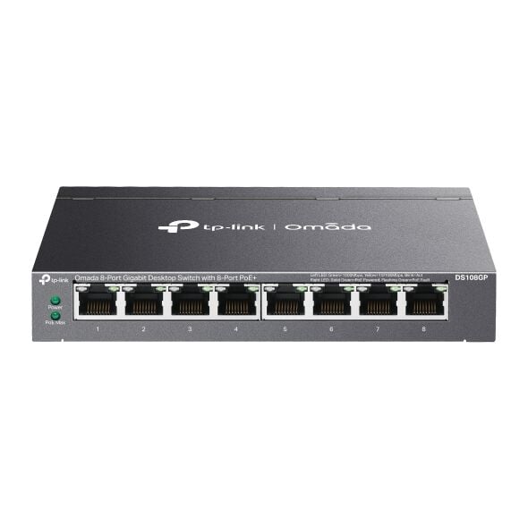 Omada DS108GP 8-Port Gigabit Unmanaged Desktop Switch with 8-Port PoE+ ( Yönetilemez )