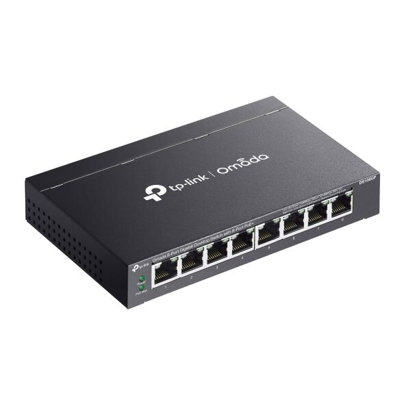 Omada DS108GP 8-Port Gigabit Unmanaged Desktop Switch with 8-Port PoE+ ( Yönetilemez )