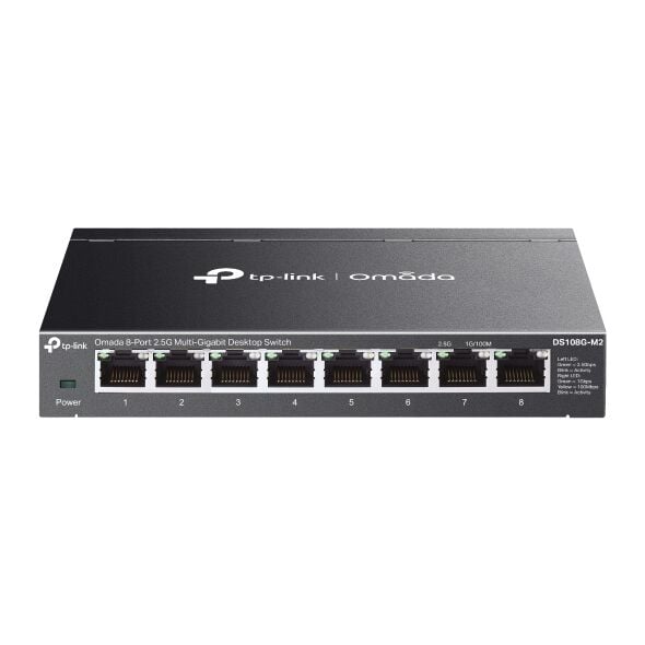 DS108G-M2 Omada 8-Port 2.5G Multi-Gigabit Unmanaged Desktop Switch ( Yönetilemez )
